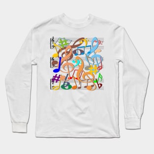 Musical Notes Long Sleeve T-Shirt